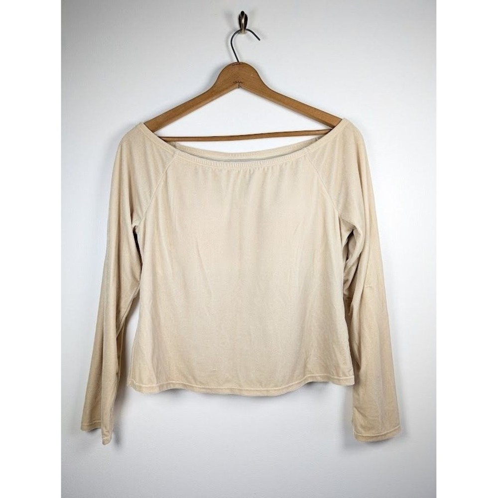 Soft Surroundings Velvet Top‎ Large Cottagecore Minimalist Off Shoulder Coquette